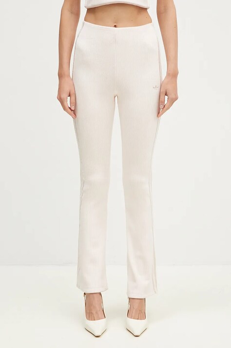 adidas Originals pantaloni de trening Femme Galore Rib Flared Legging culoarea roz, cu imprimeu, JN3023