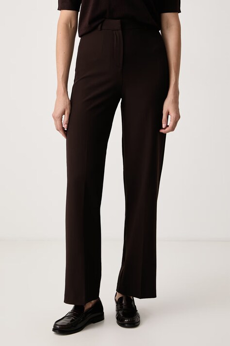 Morgan Spodnie straight damskie POYA.F brązowe high waist POYA.F
