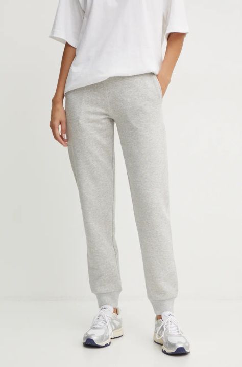 Puma pantaloni femei, culoarea gri, neted, 682989