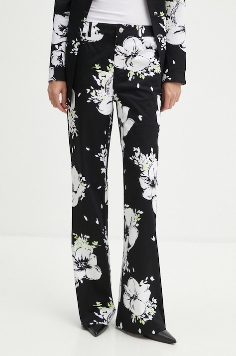 Nohavice Moschino Jeans dámske, zvony, vysoký pás, A0316 8736