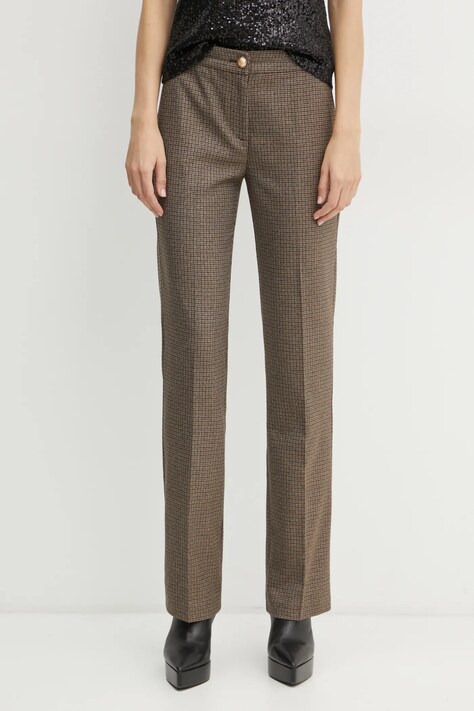 Morgan pantaloni PONNI.F femei, drept, high waist, PONNI.F