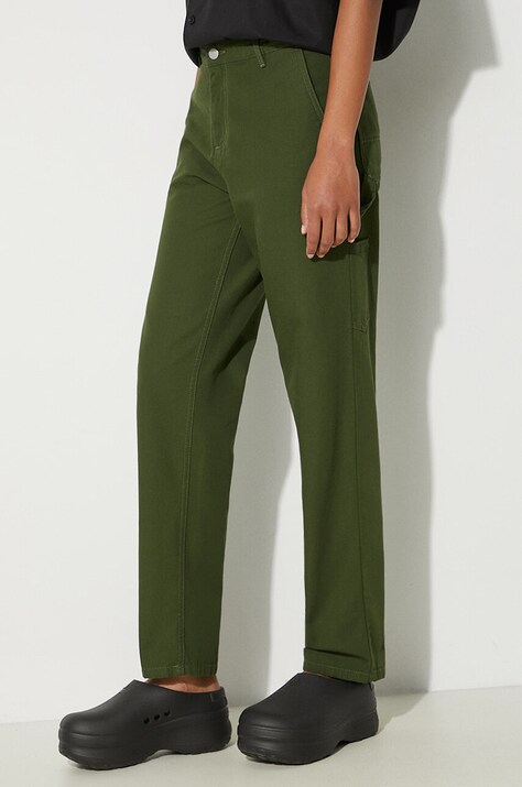 Βαμβακερό παντελόνι Carhartt WIP Pierce Pant χρώμα: πράσινο, I033140.2BR02