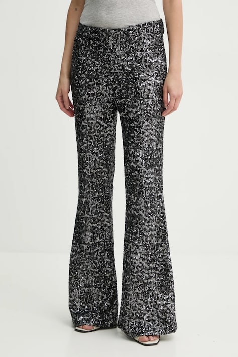ZADIG&VOLTAIRE pantaloni femei, culoarea negru, evazati, high waist, WWPA00808