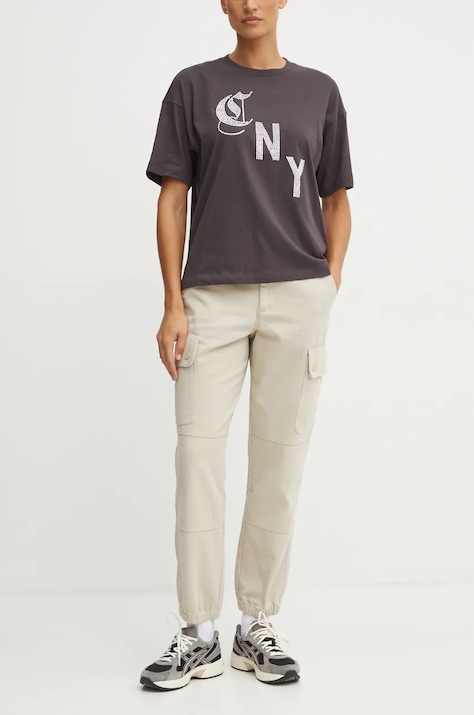 Champion pantaloni in cotone colore grigio 117448