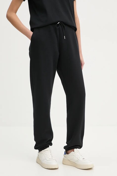 Хлопковые спортивные штаны FROM FUTURE цвет чёрный с принтом WJO01491