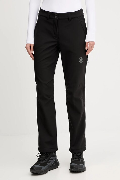 Sportovní kalhoty Mammut Runbold Winter dámské, černá barva, medium waist, 1021.01390