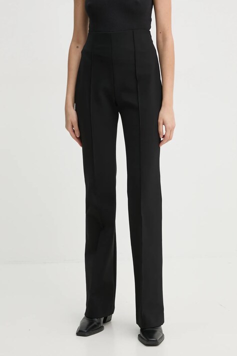 A.L.C. spodnie Brooks damskie kolor czarny dzwony high waist 2PANT01053