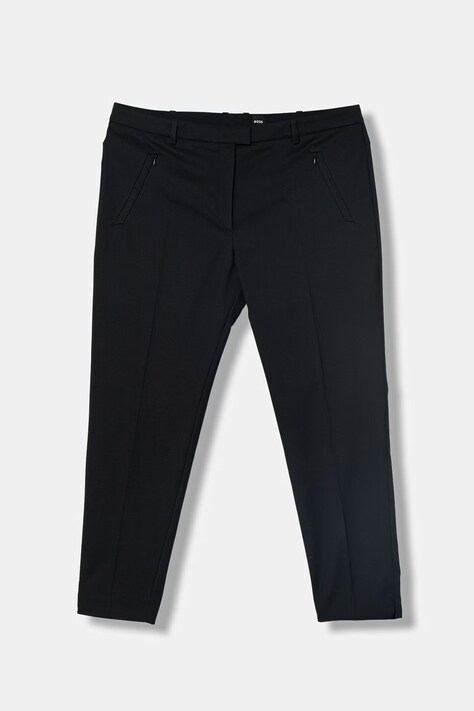 BOSS spodnie garniturowe damskie czarne high waist