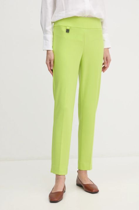 Joseph Ribkoff pantaloni femei, culoarea verde, mulata, high waist, 144092S24