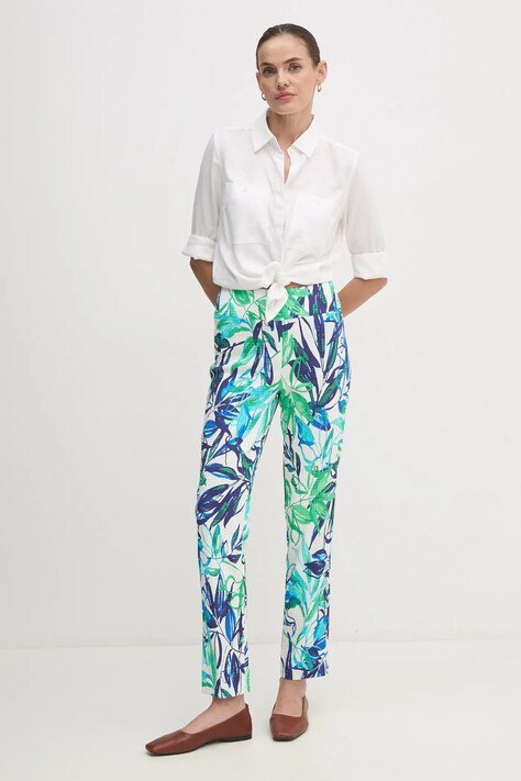 Kalhoty Joseph Ribkoff dámské, modrá barva, jednoduché, high waist, 242000