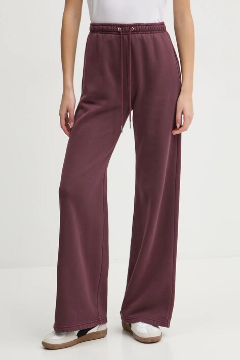 Tepláky Abercrombie & Fitch fialová barva, hladké, KI147-4069