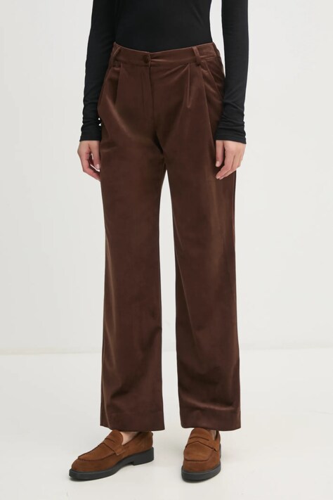 La Petite Française pantaloni in velluto colore marrone  PFPRALINE