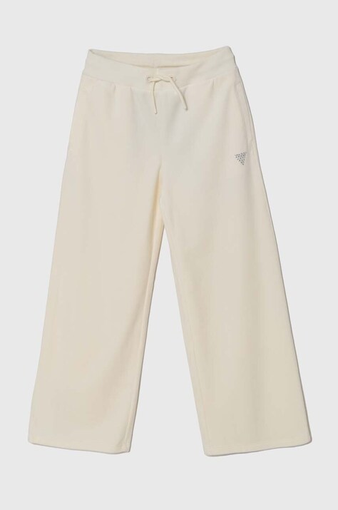 Guess pantaloni de trening pentru copii culoarea bej, neted, J4RQ16 KBXI2