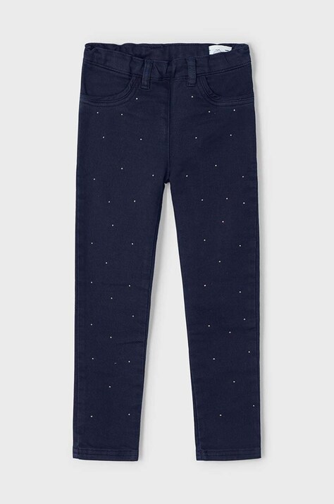 Mayoral pantaloni copii culoarea albastru marin, cu imprimeu, 4546