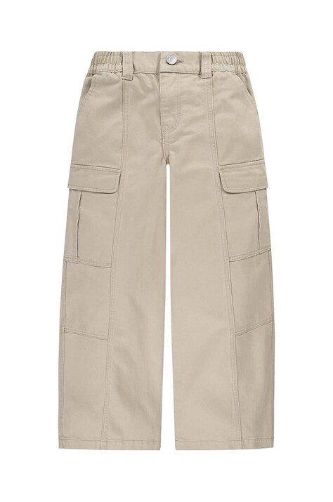 Levi's pantaloni de bumbac pentru copii TWILL '94 BAGGY WIDE LEG culoarea bej, modelator, 4EL019