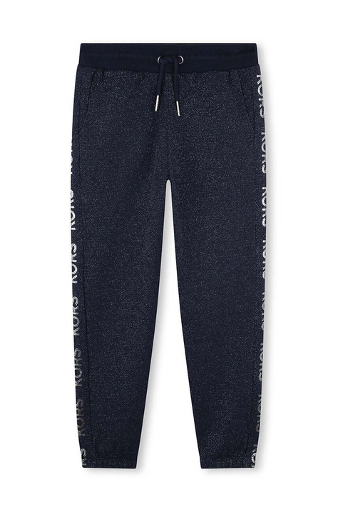 Michael Kors pantaloni tuta bambino/a colore blu navy con applicazione R30177