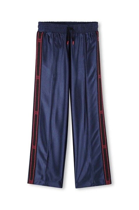 HUGO pantaloni de trening pentru copii culoarea albastru marin, cu imprimeu, G00221