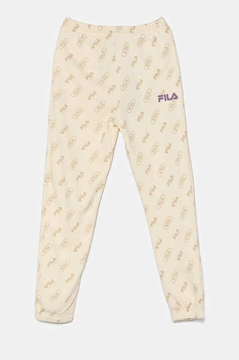 Fila pantaloni de trening pentru copii LOITZENDORF culoarea bej, modelator, FAT0577