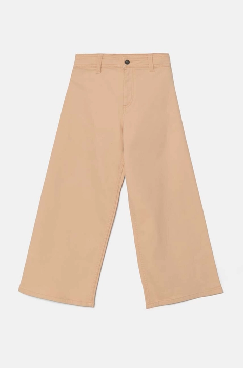 United Colors of Benetton pantaloni copii culoarea portocaliu, neted, 41HQCF03K