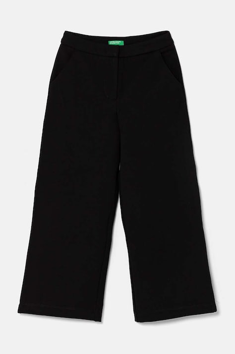 United Colors of Benetton spodnie dziecięce kolor czarny gładkie 4EOMCF017