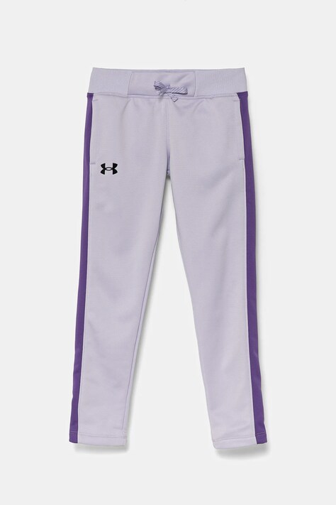 Under Armour pantaloni de trening pentru copii Fleece Pants culoarea violet, neted, 1356489