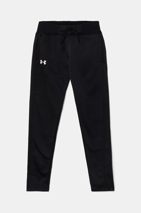 Under Armour pantaloni de trening pentru copii Fleece Pants culoarea negru, neted, 1356489