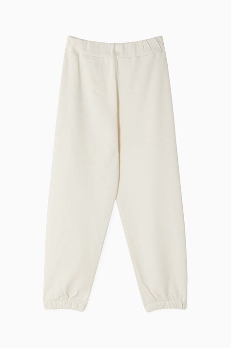 Patrizia Pepe pantaloni de trening din bumbac pentru copii J046 culoarea alb, neted, 7P0354