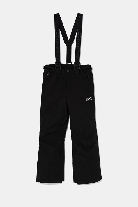 Дитячі лижні штани EA7 Emporio Armani колір чорний 6DBP01 BNKCZ