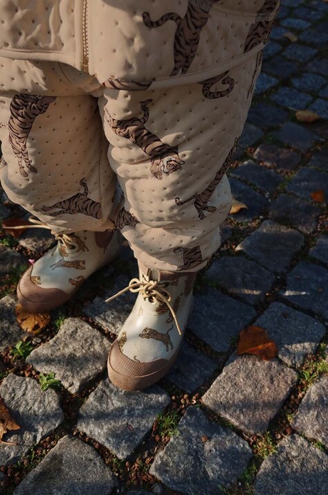 Дитячі спортивні штани Konges Sløjd THERMO PANTS GRS колір коричневий KS101241