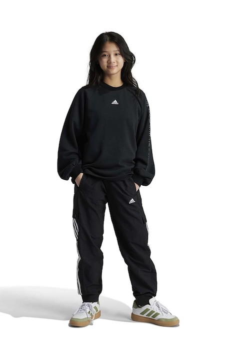 Dječji donji dio trenirke adidas JGAM PANT boja: crna, s aplikacijom, IV7046