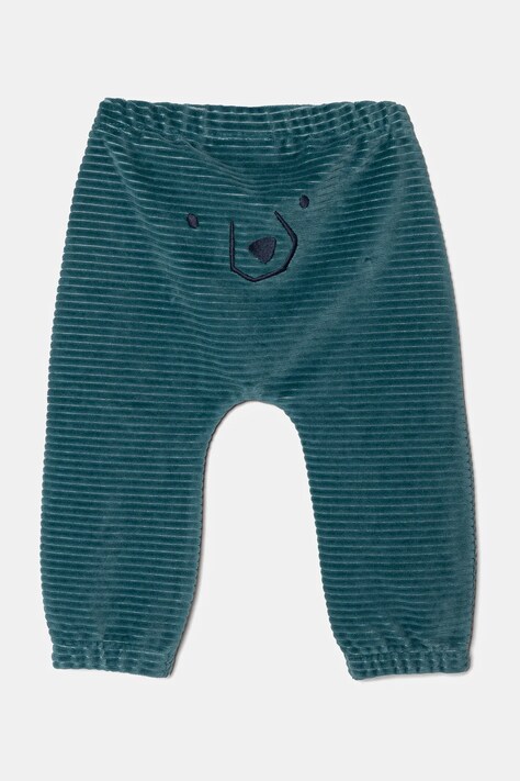United Colors of Benetton pantaloni bebe culoarea verde, neted, 3MCDAF020