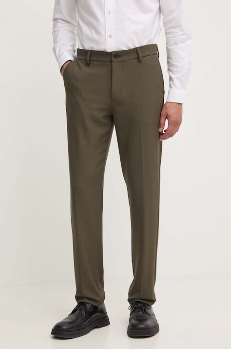 Les Deux pantaloni barbati, culoarea verde, drept, LDM501072
