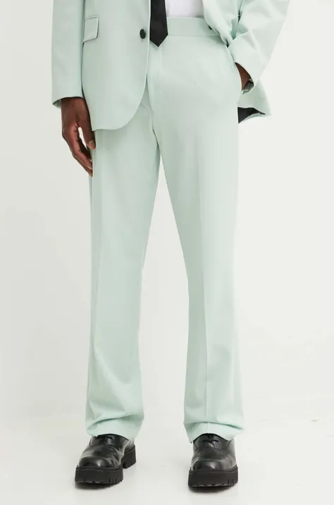 HUGO spodnie męskie kolor zielony proste 50519682