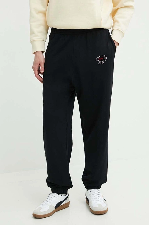 HUGO pantaloni de trening din bumbac culoarea negru, neted, 50518982