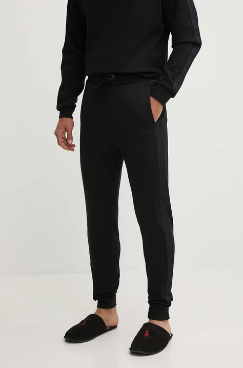 Homewear pamučne hlače HUGO boja: crna, bez uzorka, 50520501