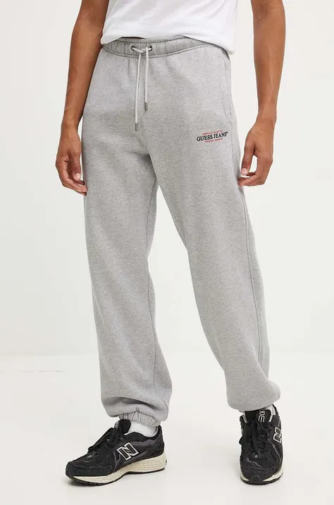 Tepláky Guess Jeans šedá farba, jednofarebné, M4YB18 K9V31