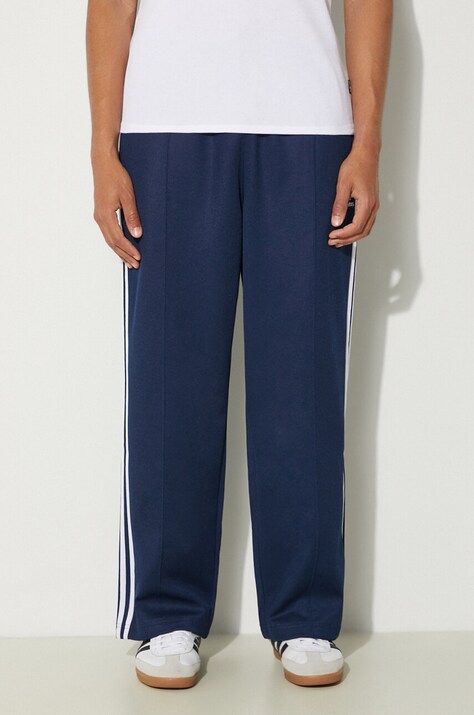 adidas Originals pantaloni de trening Adicolor Baggy Fit Firebird Pant culoarea albastru marin, cu imprimeu, IZ2466