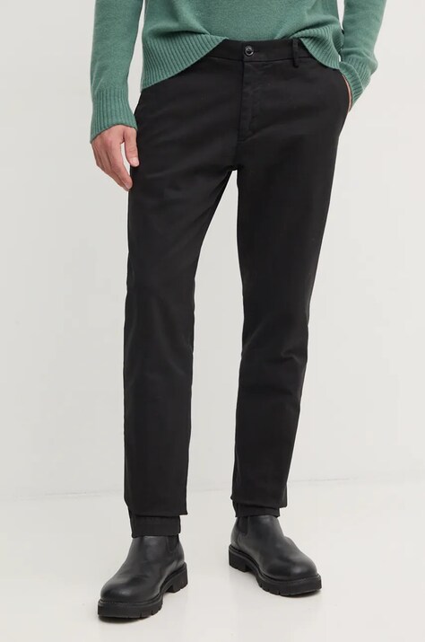Liu Jo pantaloni barbati, culoarea negru, drept, QF4167 T2697