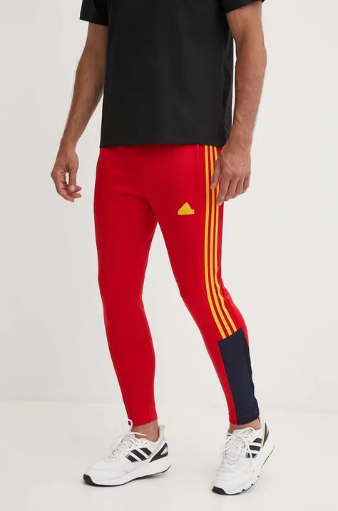 adidas spodnie dresowe Tiro kolor czerwony z aplikacją IY4518
