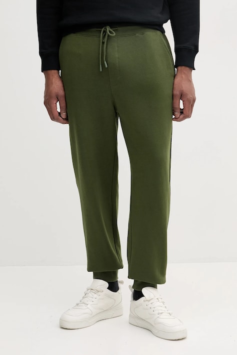 United Colors of Benetton pantaloni de trening din bumbac uni, 342ZUF01B