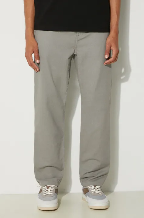 Βαμβακερό παντελόνι Carhartt WIP Flint Pant χρώμα: γκρι, I029919.29KGD