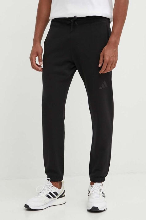 Tepláky adidas ALL SZN černá barva, hladké, IX1246