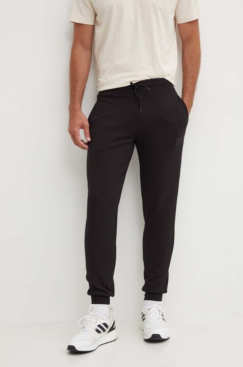 EA7 Emporio Armani pantaloni de trening culoarea negru, neted, PJZKZ.6DPP85