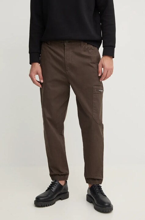 Armani Exchange pantaloni barbati, culoarea verde, 6DZP21 ZN5AZ