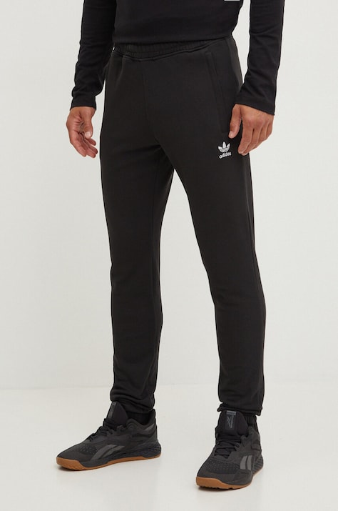 adidas Originals pantaloni barbati, culoarea negru, neted, IX7683