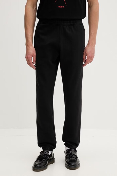 adidas Originals pantaloni da tuta da uomo con cotone Essential neri regular waist IY7361