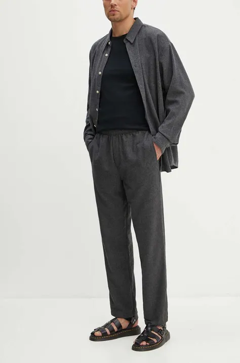 Штани American Vintage чоловічі колір сірий прямі MDAK10BH24