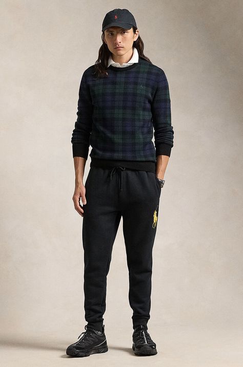 Παντελόνι φόρμας Polo Ralph Lauren χρώμα: μαύρο, 710952242