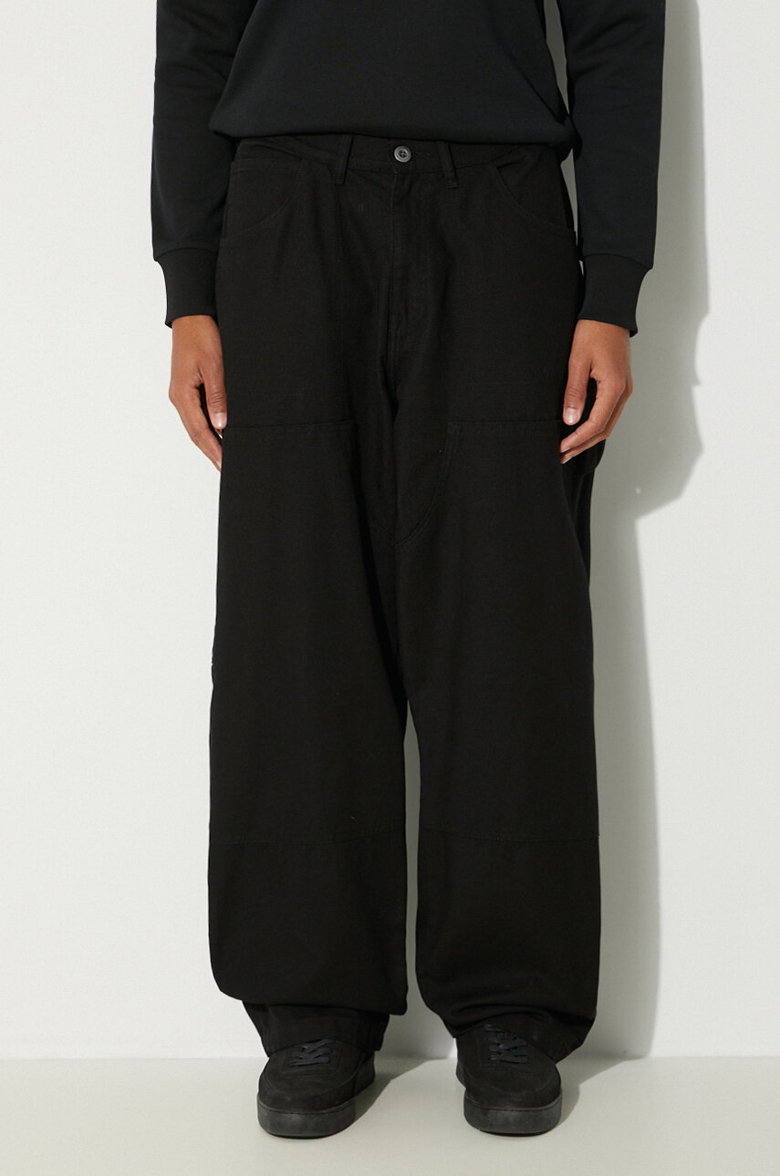 Alpha Industries spodnie bawełniane Carpenter Pant kolor czarny proste 148202