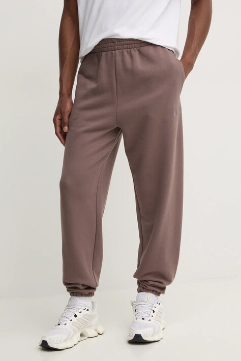 Karl Kani pantaloni de trening culoarea maro, neted, 60070002